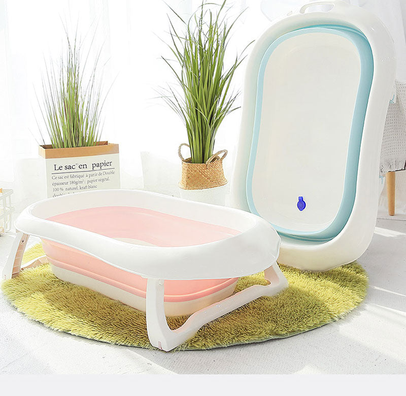 Newborn Baby Folding Bath Tub Baby Swim Tubs Bath Body Washing Portable Foldable Non-Slip Safe Kid Bathtub