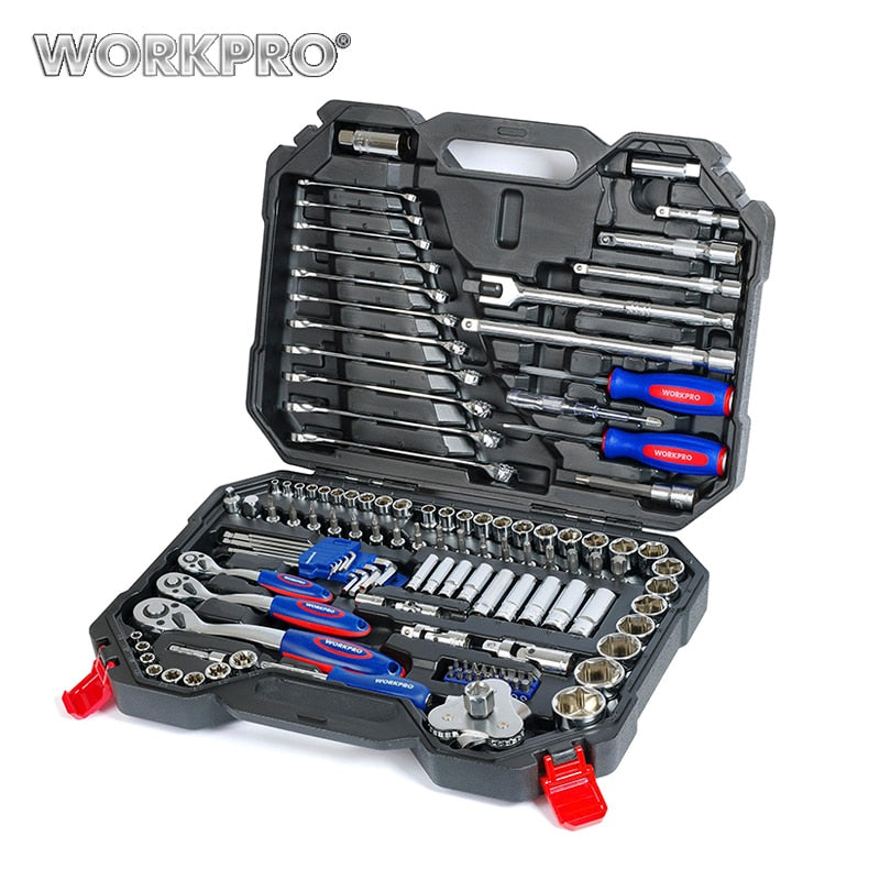 WORKPRO Tool Set Hand Tools for Car Repair Ratchet Spanner Wrench  Socket Set Professional Car Repair Tool Kits