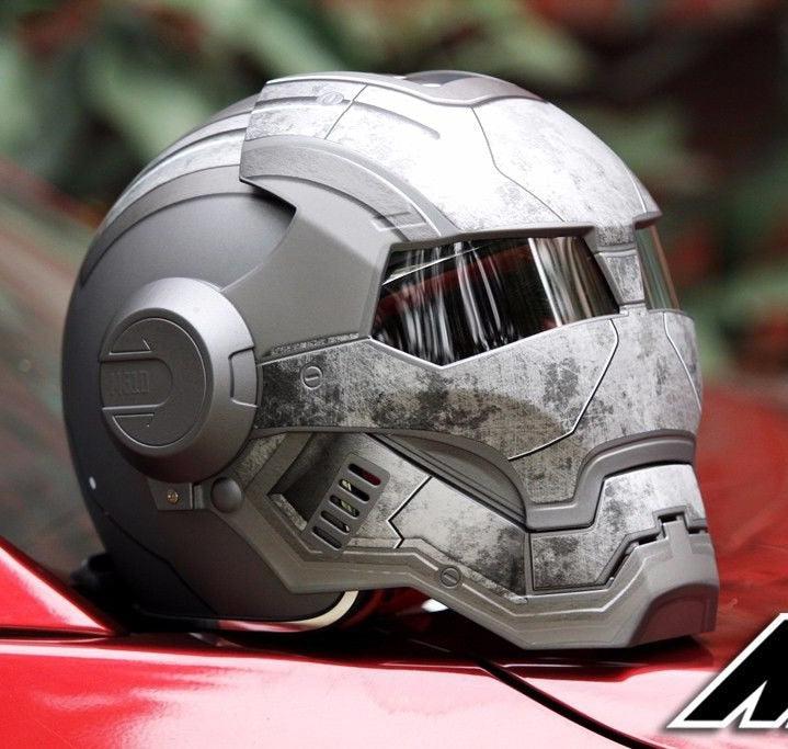 Masei 610 Star Machine DOT Helmet Ironman Iron Man Atomic Man Motorcycle Helmets Open Face Ironman Star Wars Grey Warrior Matt L