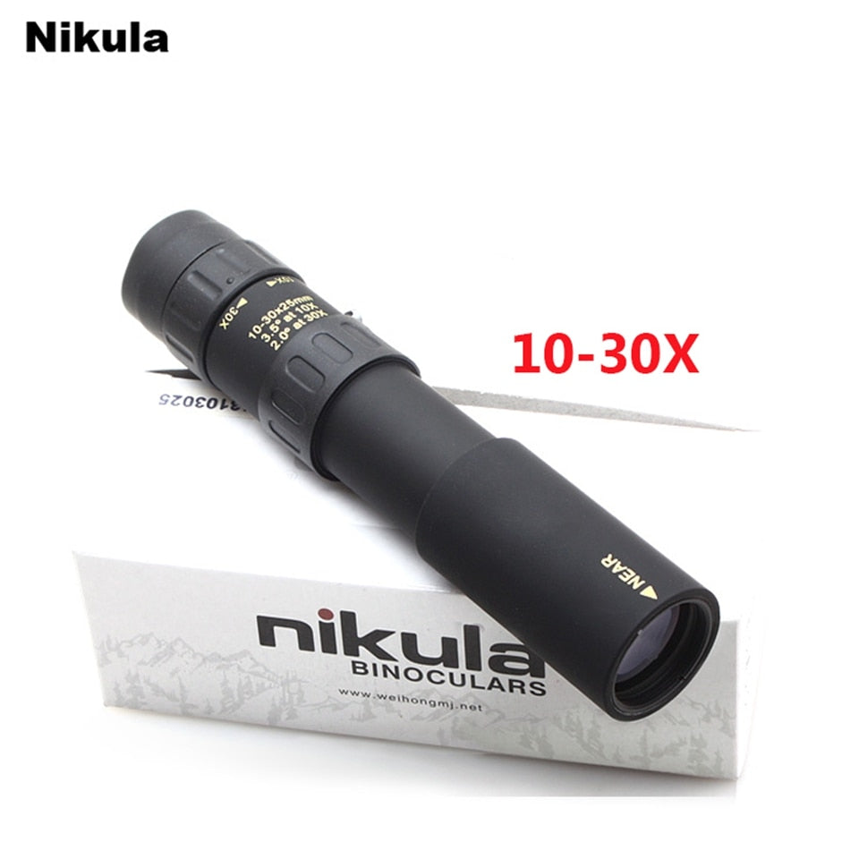 Nikula 10-30x25 Zoom Monocular high quality Hunting Optical Prism Scope no tripod
