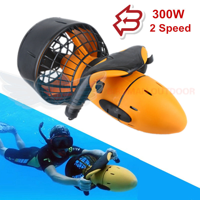 Waterproof 300W Electric Underwater Scooter Water Sea Dual Speed Propeller Water Sports Equipment