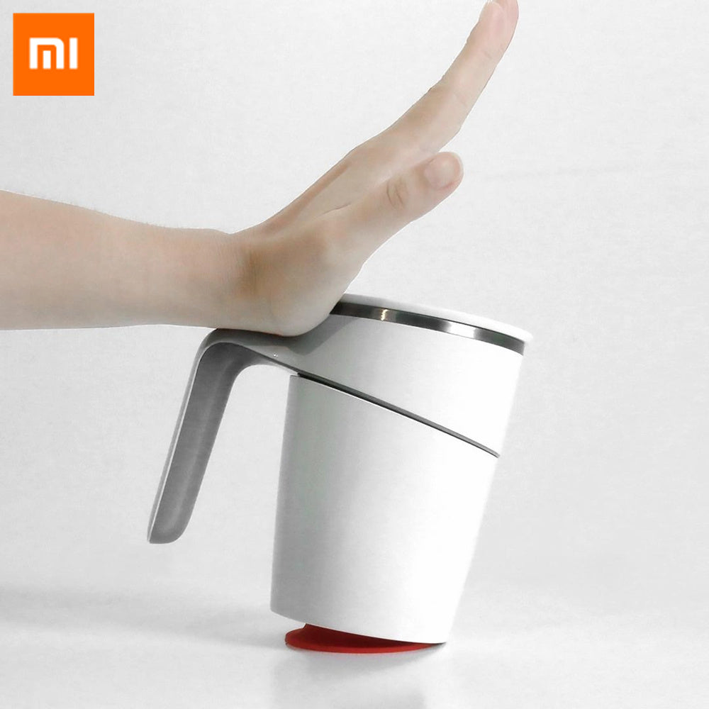 470ml Not Pouring Cup Innovation Sucker Splash Proof Non-slip ABS Double Insulation Stainless
